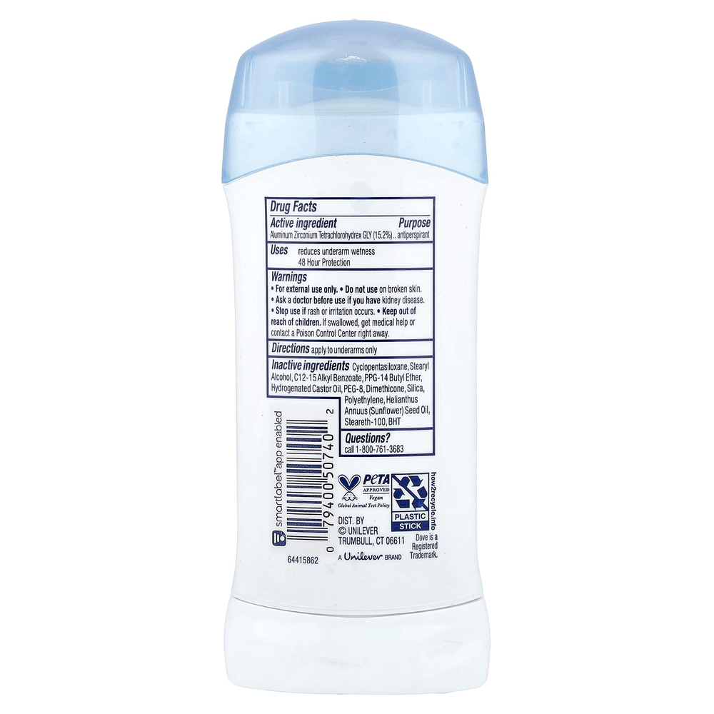 Dove, Дезодорант-антиперспирант, для чувствительной кожи, 74 г (2,6 унции)