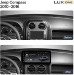 Магнитола для Jeep Compass 2011-2015 - Teyes LUX ONE ROUND монитор 12.3" 2K QLED на Android 10, Быстрая, CarPlay, 4G SIM-слот