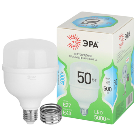 Лампа светодиодная ЭРА GREEN LINE LED POWER T100-50W-840-E27/E40 GL Е27/Е40 50 Вт колокол яркий белый свет