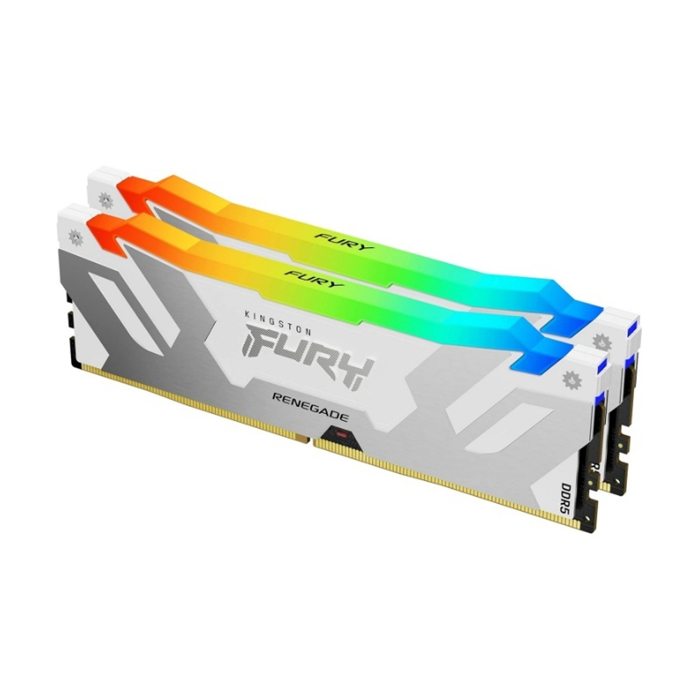 Оперативная память Kingston 32GB 8000MT/s DDR5 CL38 DIMM (Kit of 2) FURY Renegade RGB White XMP