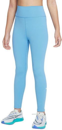 Штаны для девочки теннисные Nike Kids One Dri-Fit Tight - небесный