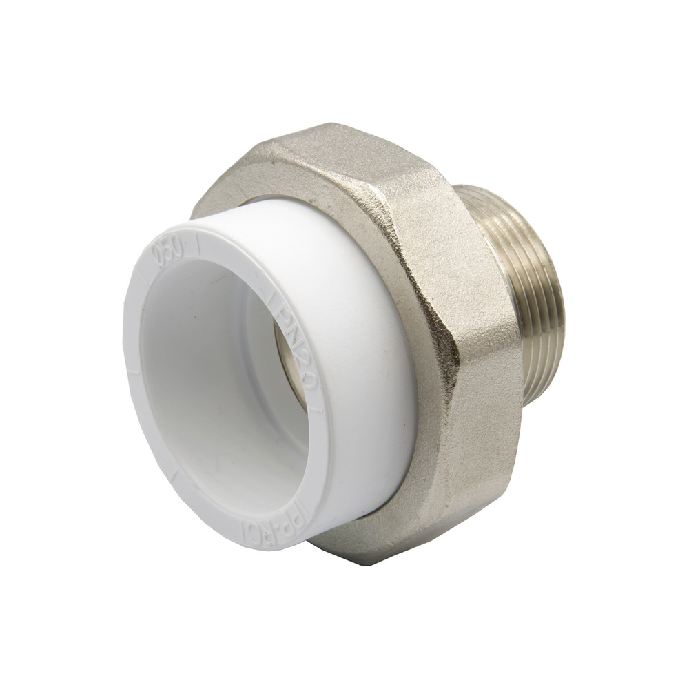 Муфта комб. разъемная, нар 50х1 1/2" EVER®  БЕЛЫЙ штрихкод (Россия)