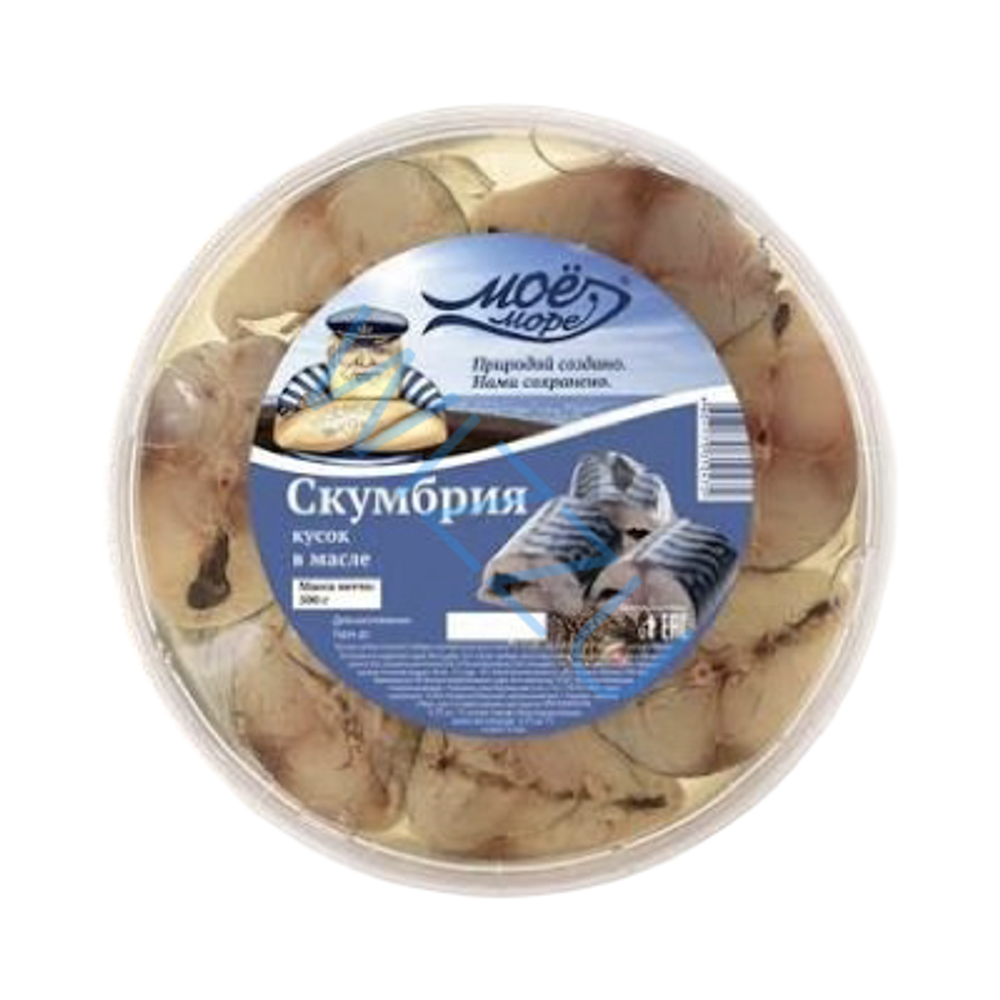 500гр Скумбрия в масле кусок  Моё Море