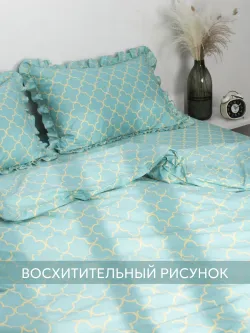 Наволочка с рюшами 70х70 см перкаль Сказка "Ван Клифф"