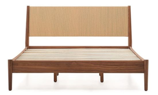 Кровать Elan La Forma из шпона и массива ореха со шнуром 160 x 200