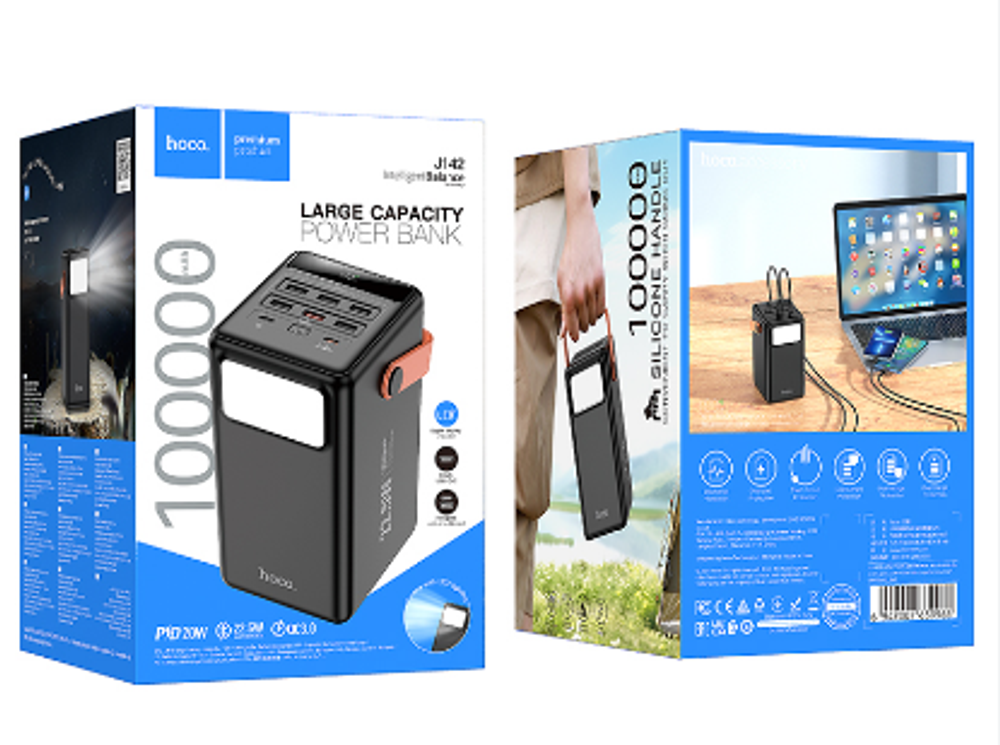 Powerbank Hoco J142 100000mAh 6USB/2C черный
