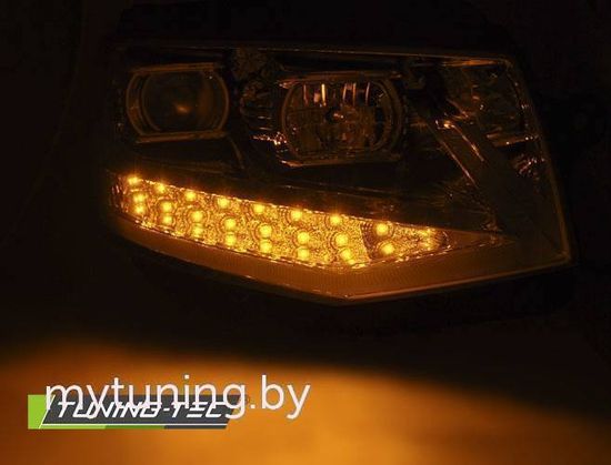Передние фары CHROME TUBE LIGHT LED DRL для Volkswagen T6