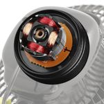 Детальный вид внутреннего механизма вентилятора настольного garden highpro clip fan с медными обмотками двигателя