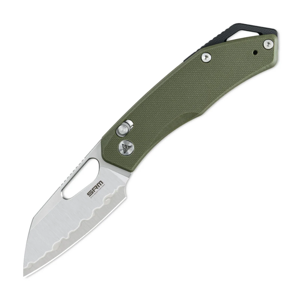 Нож складной SRM 261M-GP2 Cub Beadblast (140Cr Laminated, Green G10)