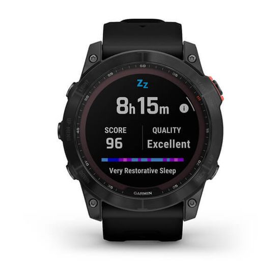 Часы Garmin Fenix 7X Solar, темносерый с черным силиконом 010-02541-01