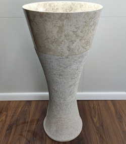 Раковина напольная из мрамора Cream MN-01362 (40*40*90 см)
