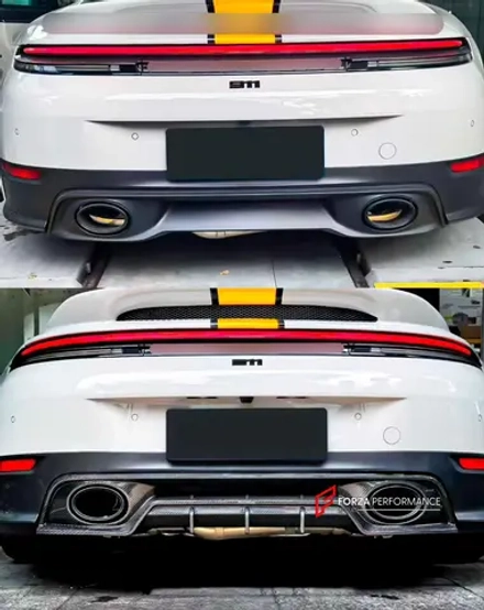 Карбоновый задний диффузор для PORSCHE 911 992.2 CARRERA 2025+