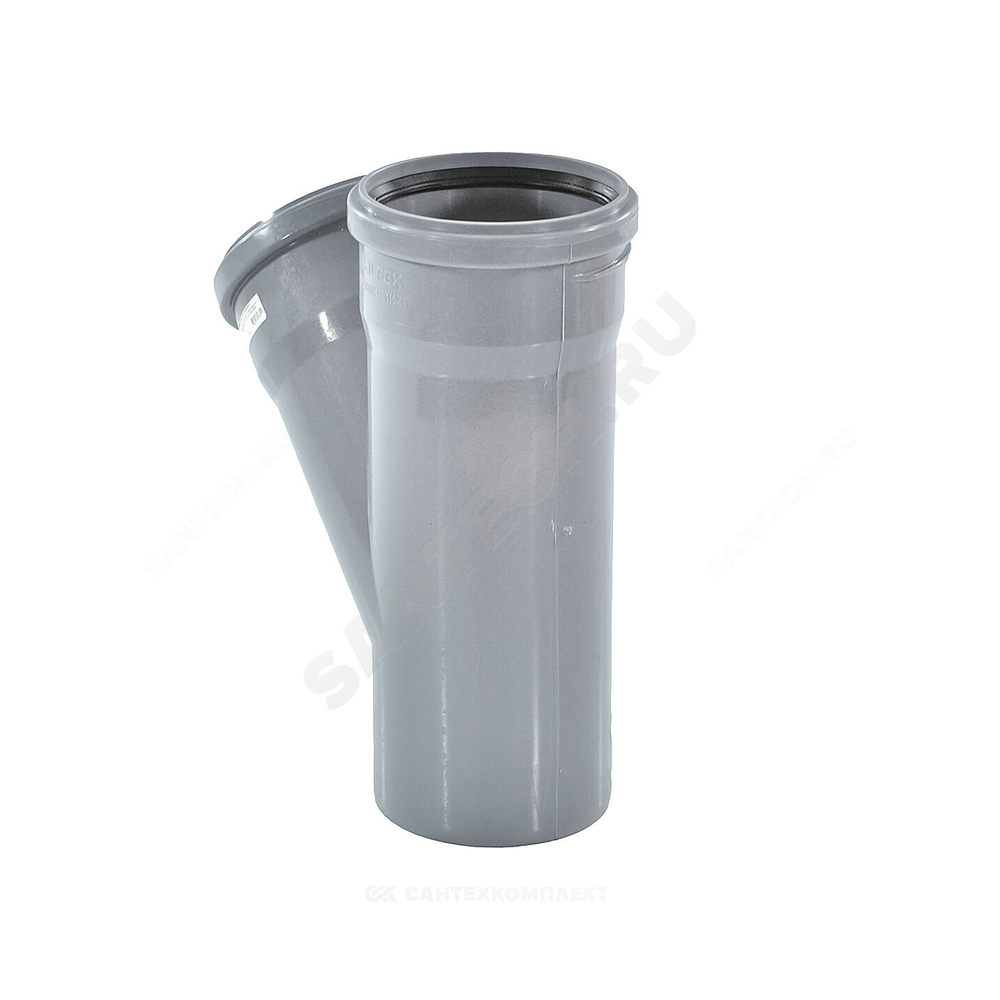 Тройник PP-H серый BASE Дн 40х40х45гр б/нап в/к VALFEX 22040040