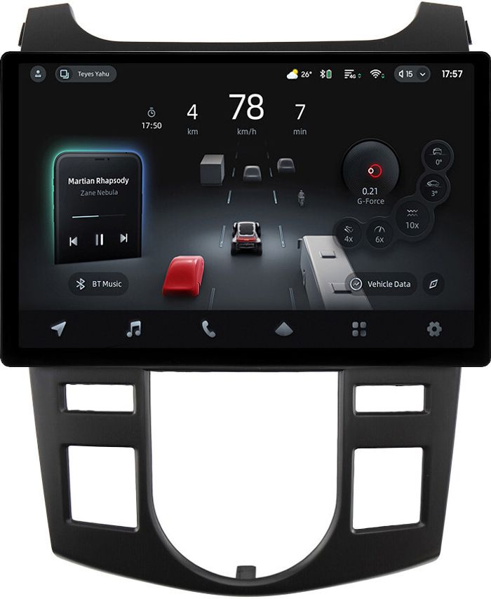 Магнитола для KIA Cerato 2 2008-2013 (климат, рамка черная) - Teyes CC4-PRO монитор 13" 2K QLED на Android 13, Быстрейшая, Snapdragon 778G, ИИ, CarPlay, DSP, 4G SIM-слот