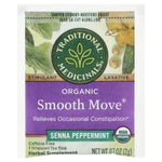Traditional Medicinals, Organic Smooth Move®, перечная мята сенна, без кофеина, 16 упакованных чайных пакетиков, 32 г (1,13 унции)