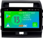 Магнитола для Toyota Land Cruiser 200 2007-2015 (экран климата внизу) - Airoc 2K AU-1111 Android 13, Быстрейшая, Carplay, 4G SIM-слот