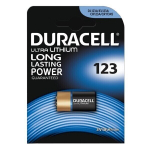 Литиевая батарейка Duracell CR123 16340, 1550 мА/ч 3V