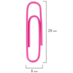 Скрепки EXTRA BRAUBERG 28 мм., 3 упаковки, цветные 100 штук, 271313