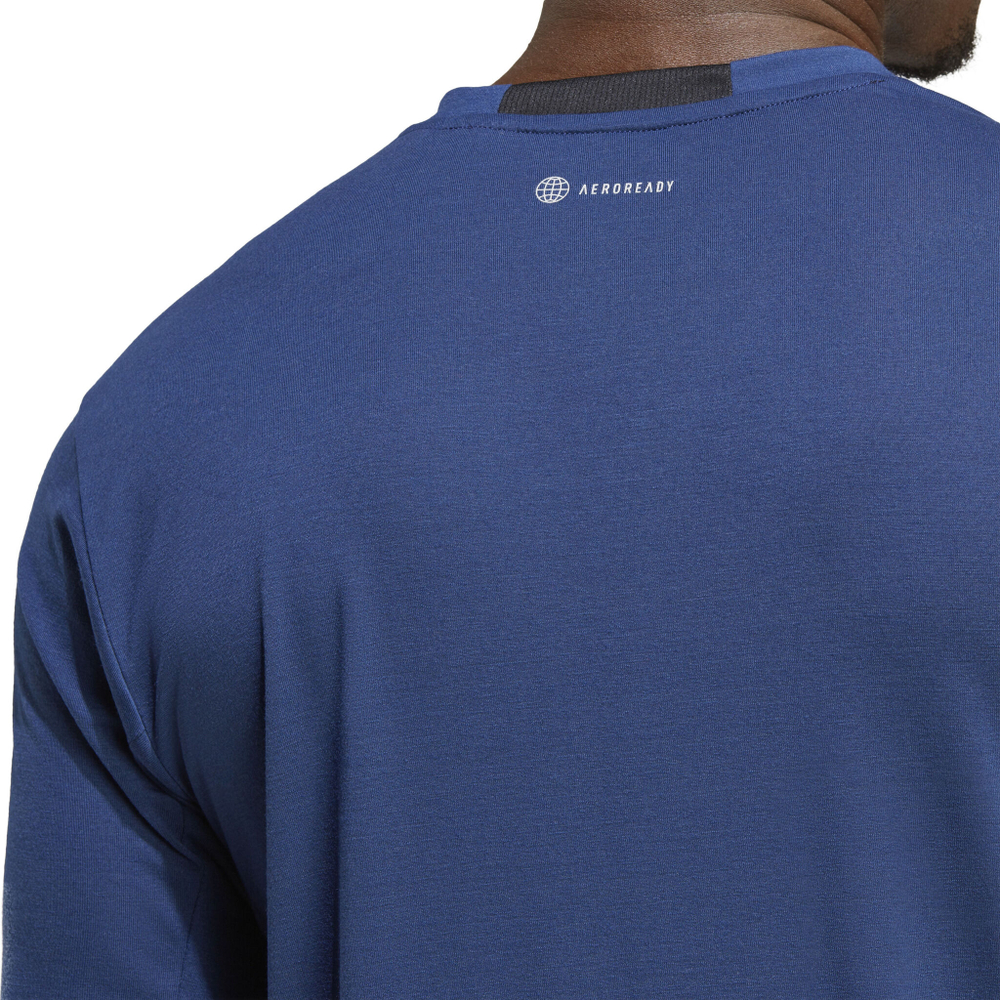Мужское теннисное поло adidas Designed For Training T-Shirt Men - Dark Blue