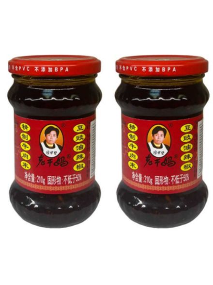 Соус Lao Gan Ma чили темпе с говядиной, 210 г, 2 шт