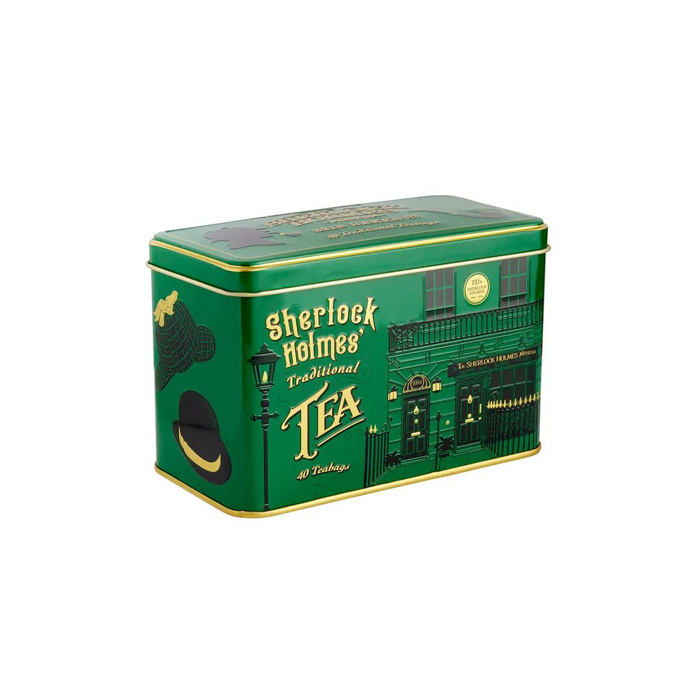 New English Teas Чай в пакетиках Sherlock Holmes Museum Classic Tea Tin, 40шт