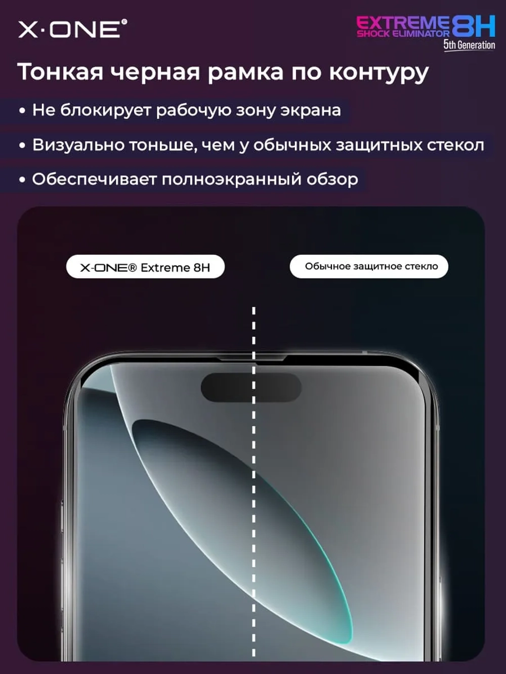 Непробиваемая бронепленка iPhone 15 Pro Max X-ONE Extreme Shock Eliminator 5-го поколения