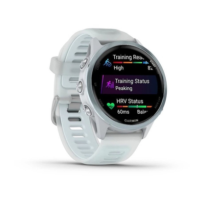 Смарт часы Garmin Forerunner 570 - 42мм, светло-серый, алюминиевый безель, облачно-голубой ремешок
