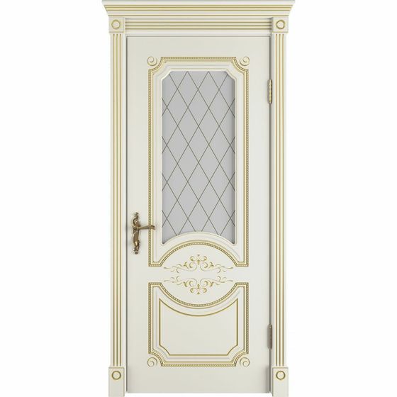 Купить Дверь эмаль Milana Ivory PC слоновая кость остеклённая