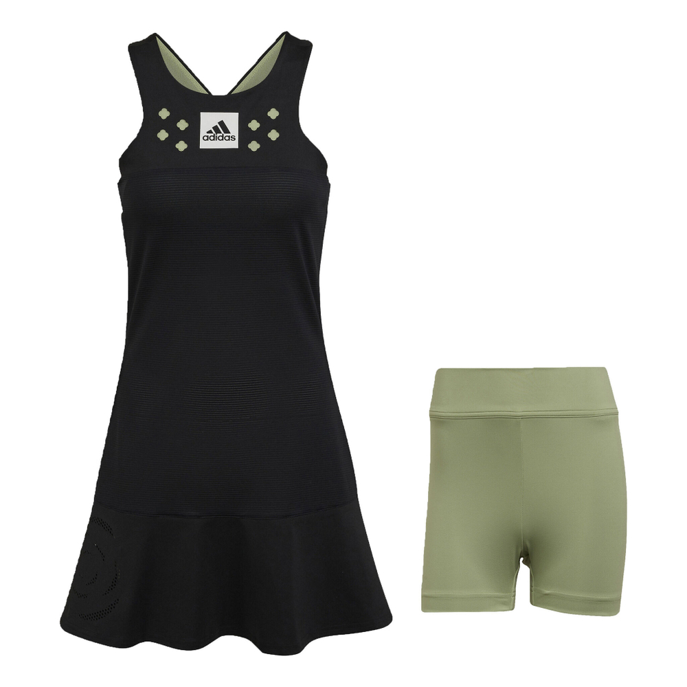 Женская теннисное платье adidas Paris Tapered Y Dress Women - Black, Green