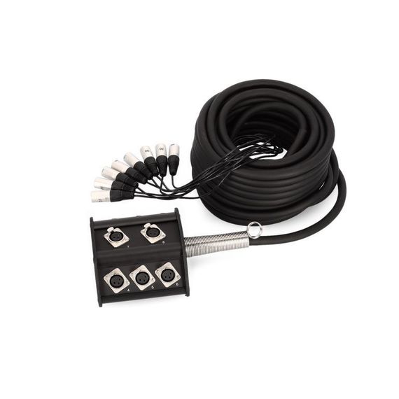 Adam Hall K 8 C 15 P - мультикор со стейдж-боксом, 8 x XLR возврат, 8 x 0.314 мм2, 15 м