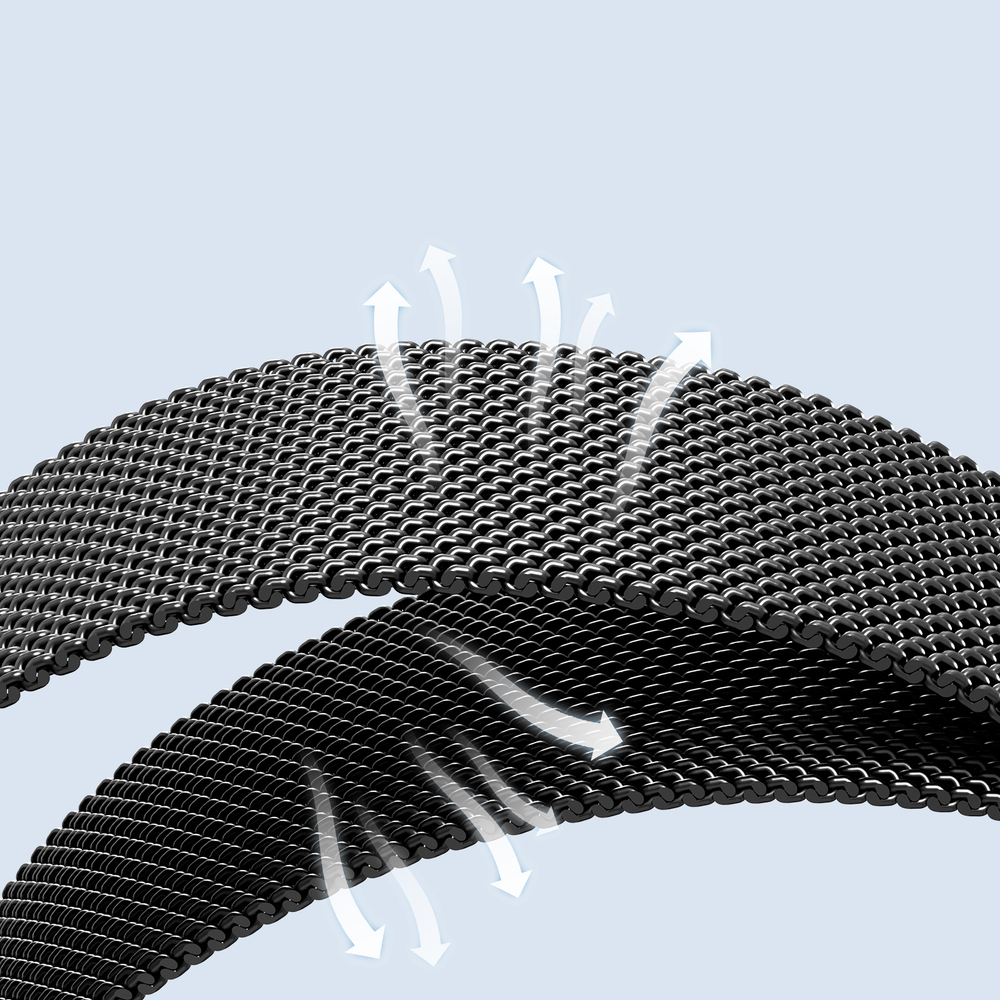 Ремешок из нержавеющей стали черного цвета от Dux Ducis для смарт часов Huawei watch GT4, GT5, GT5 Pro (18мм), серия Milanese Series (миланская петля)