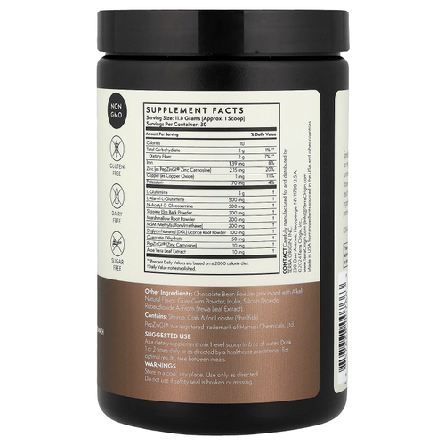 Terra Origin, Healthy Gut™, добавка для здоровья кишечника, с шоколадным вкусом, 354 г (12,49 унции)