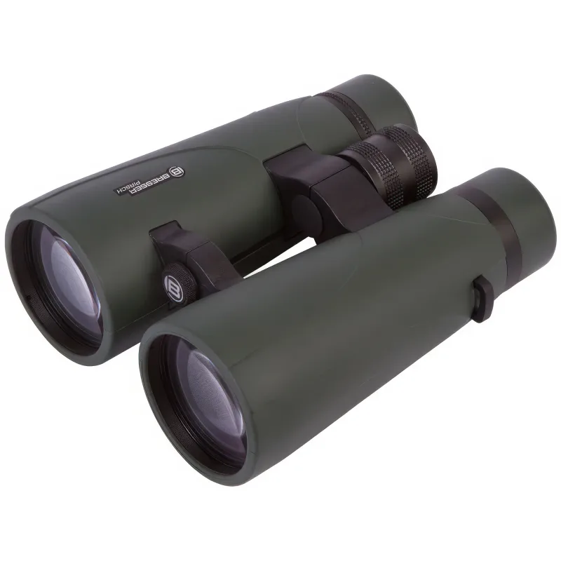 Бинокль Bresser Pirsch 8x56 - вид слева под углом, зеленый корпус