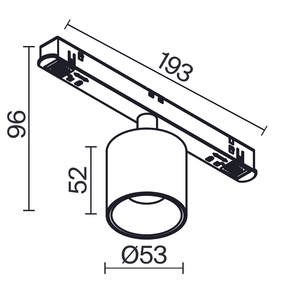 Трековый светильник Technical TR132-4-7W-DS-BS