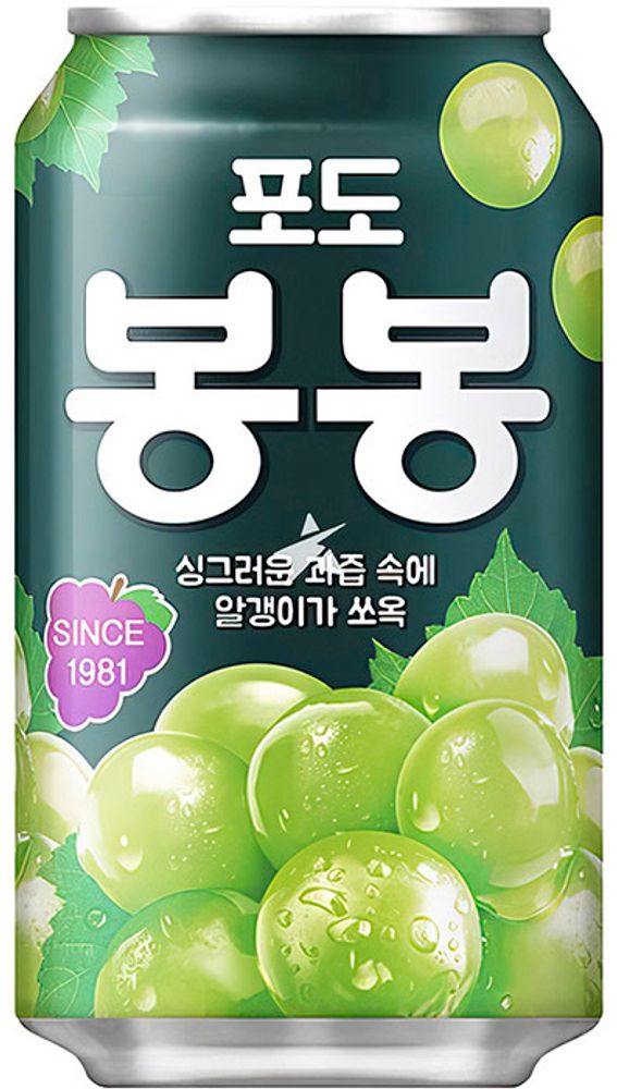 Газированный напиток Haitai Grape Bon Bon "Виноград" 0.34 - банка