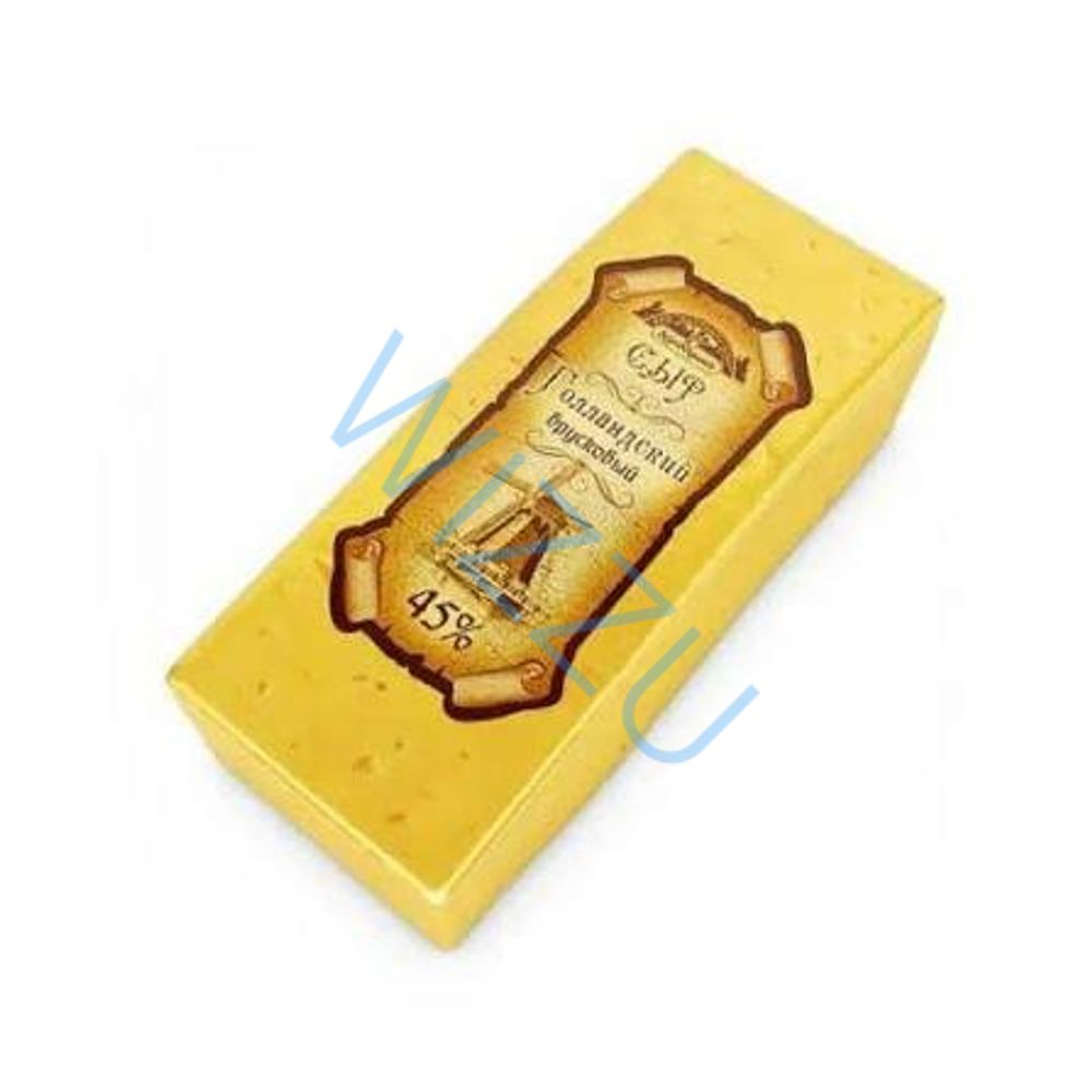 Сыр Голланндский брусковый 45% GOLDENRICH Здравушка вес