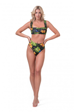 Трусики HIGH-WAIST SPORTY BIKINI - BOTTOM 555 JUNGLE GREEN