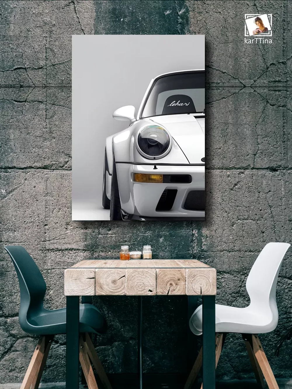 Картина на стену Porsche 964 30х40см 1шт.