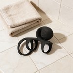 Эрекционное кольцо со стимуляцией для пар SVibe Snail JOVI Arc, черное