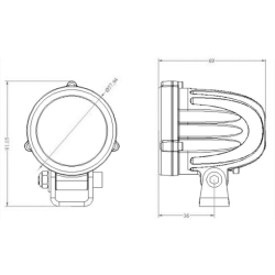 Фара 2" Aurora ближнего белого света ALO-R-2-L26T-R149