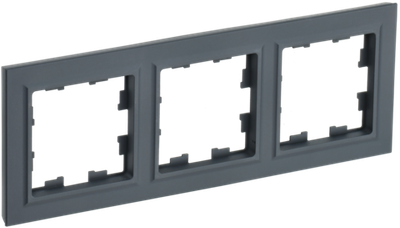 BRITE Рамка 3-местная РУ-3-БрГ графит IEK