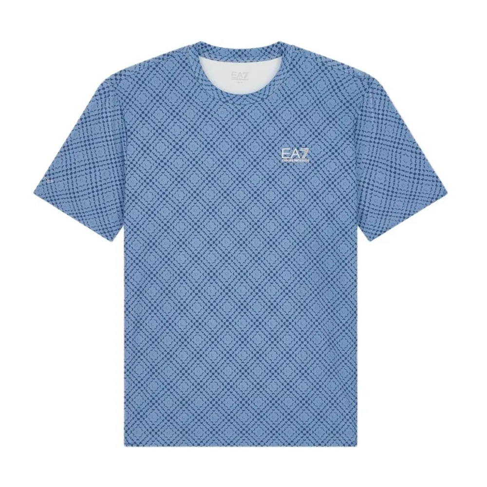 Теннисная футболка EA7 Man Jersey - optical blue/china