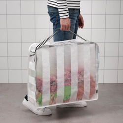 IKEA GÖRSNYGG  (ИКЕА ГЁРСНИГГ)  -  Кофр для одежды/белья - белый/прозрачный 55x49x19 см