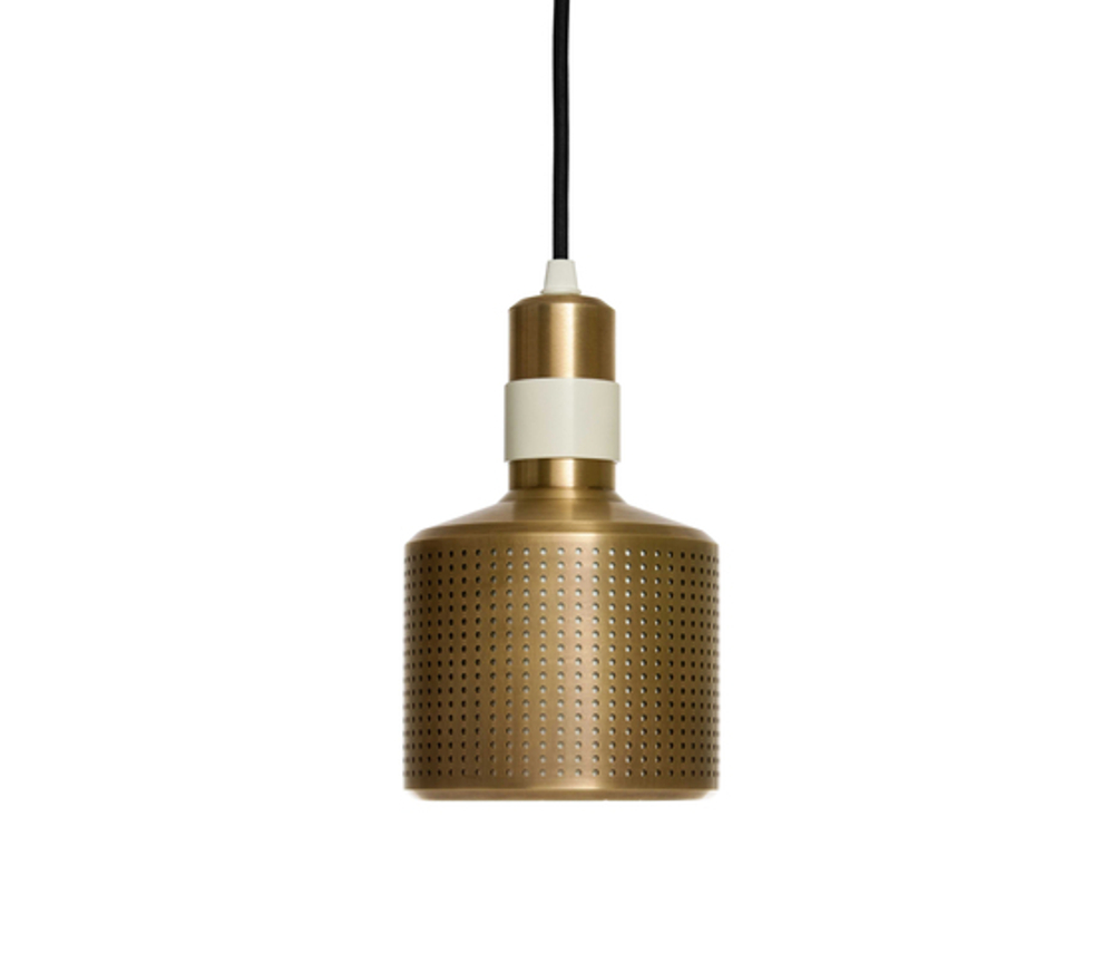 Bert Frank Riddle Pendant White & Brass 2