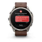Garmin Fenix 9 Pro — 51 мм AMOLED Titanium Walnut Leather Band