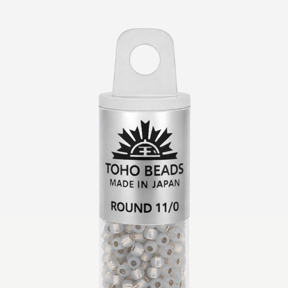 Японский бисер TOHO Round 11/0 (№2101), опаловый, непрозрачный глянцевый
