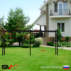 Уличная шведская стенка Sv Sport рукоход х 2 У54811 (Брусья/"Лодочка"/Кронш бокс)