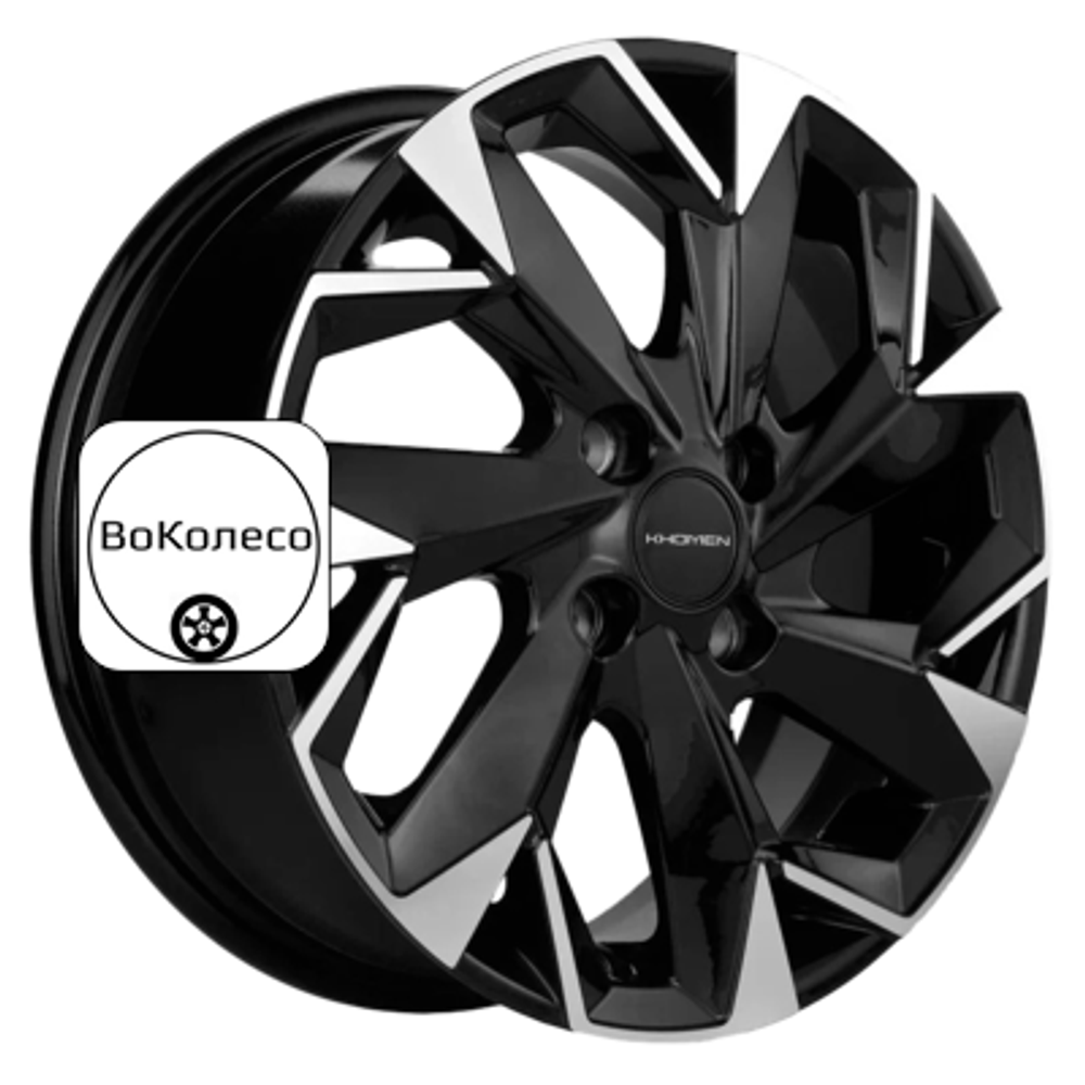 6x15/4x100 ET45 D56,6 KHW1508 (Nexia) Black-FP Khomen Wheels