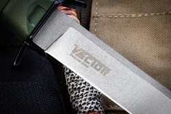 Нож Kizlyar Supreme VECTOR Sleipner SW OKH PS (StoneWash, Oliva Kraton Handle, Polyamide Sheath)