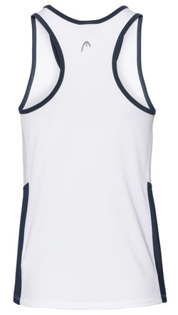Женский топ теннисный Head Club Tank Top W - white/dark blue